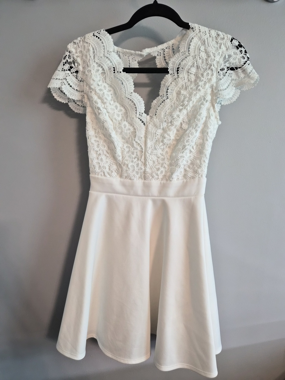 B. Darlin Lace Bodice White A-Line Dress